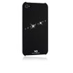 White Diamonds Sash Case for iPhone 4/4S (Black)