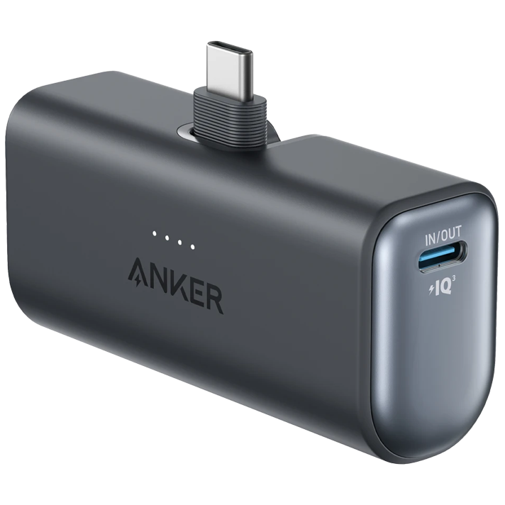 Anker Nano Power Bank with Foldable USB-C Connector (Black) | C