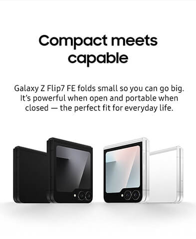 Samsung Galaxy Z Flip7 Fan Edition 128GB (Black) | C Spire Wireless