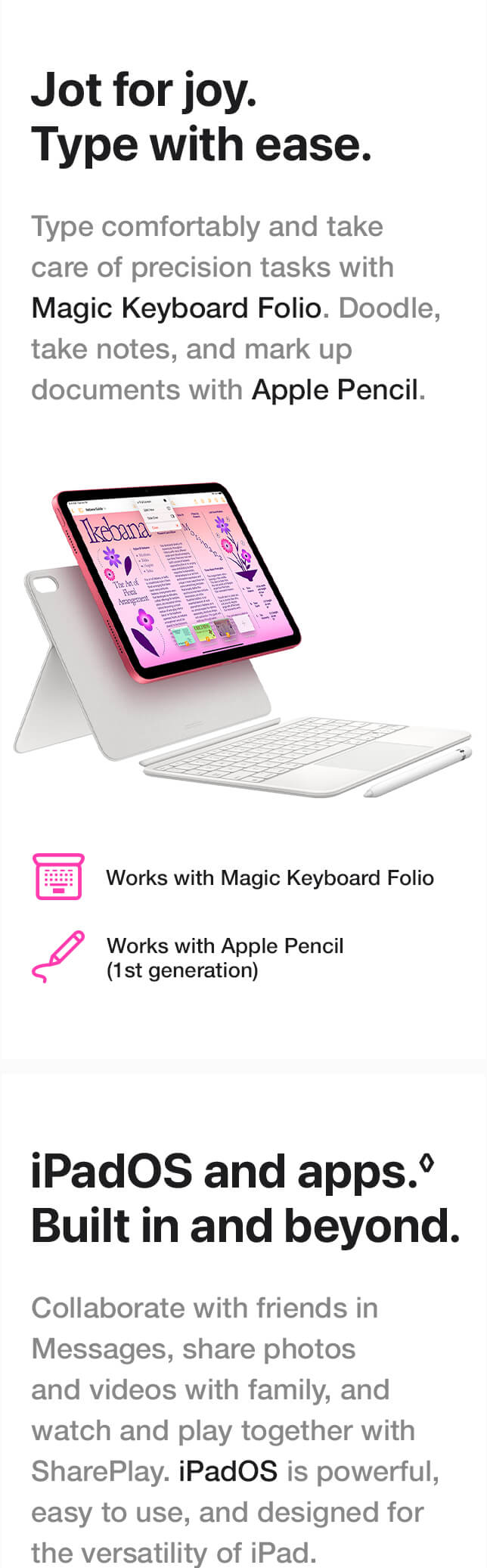 iPad 10.9 inch 10th Gen Wi-Fi + Cellular 256GB (Pink) | C Spire