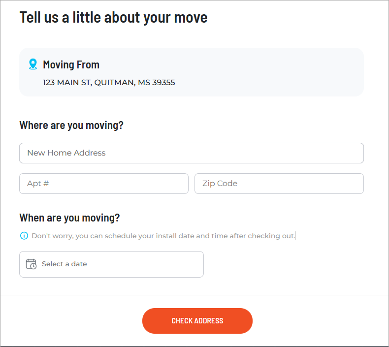 See if service is available at your new address.