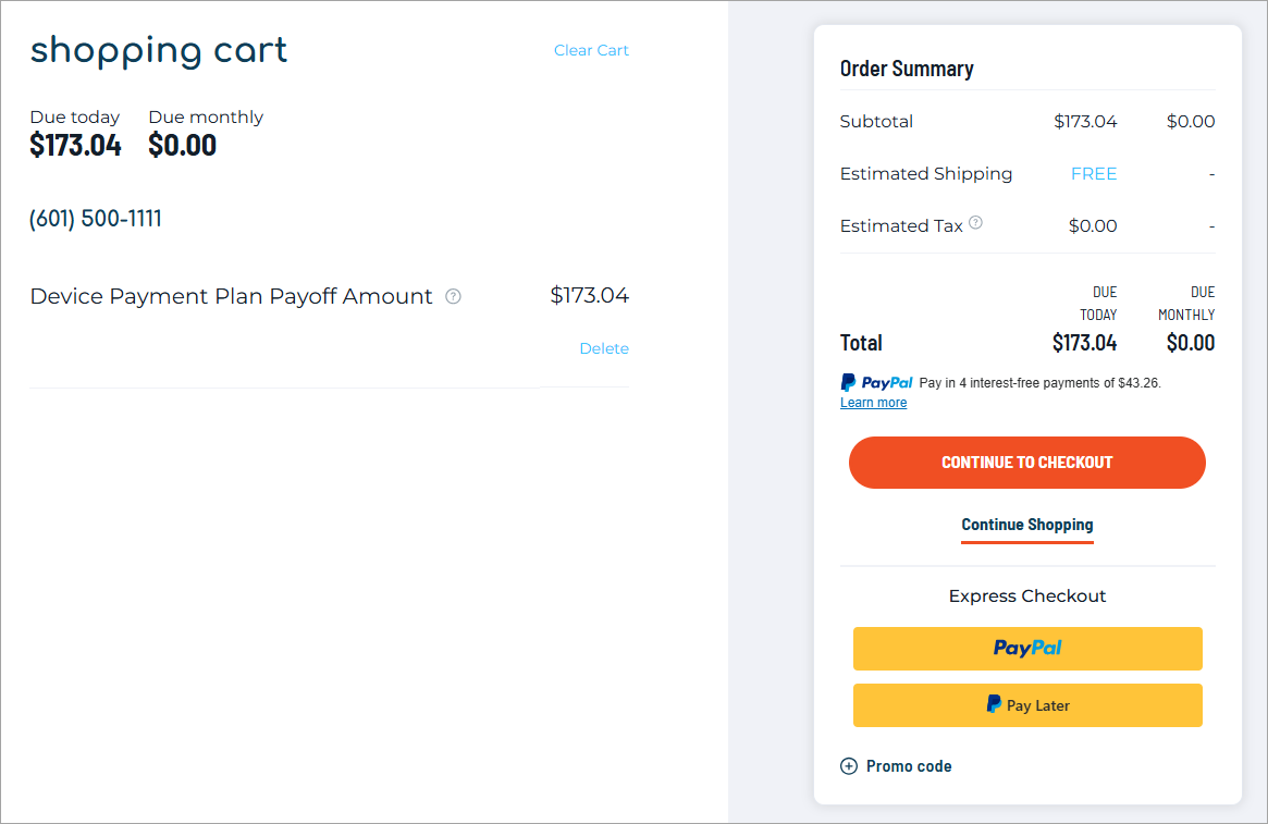 Continue through checkout to complete your additional payment