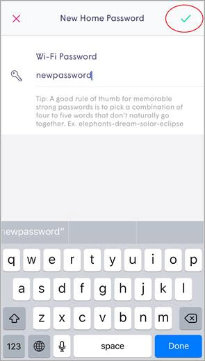 Enter a new password.