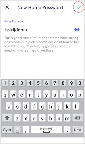 Enter a new password.