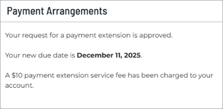 See your new payment due date.