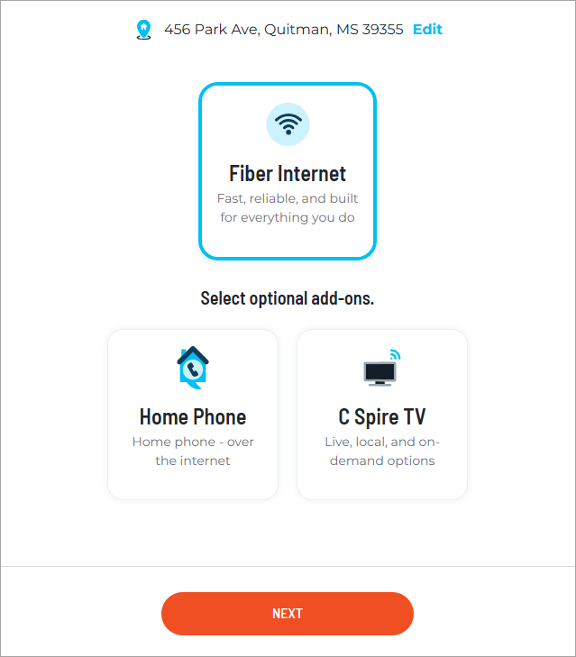 Add additional services and complete checkout.