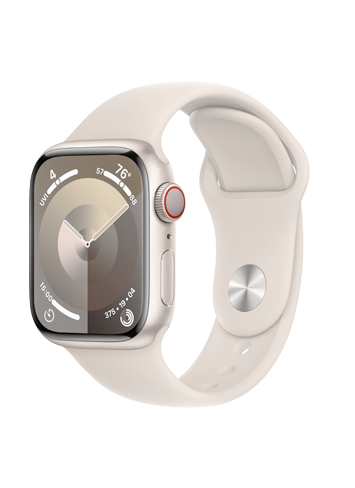 Watch Series 9 41mm Silver Aluminum Case with Storm Blue Sport