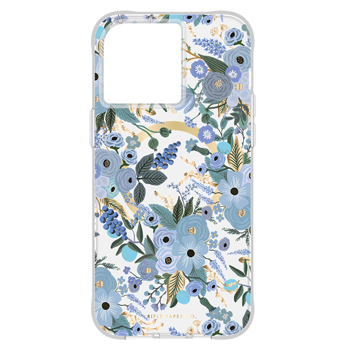 Rifle Paper Co Magsafe Case for iPhone 15 Pro (Garden Party Blue) | C Spire Wireless Rifle Paper Co Magsafe Case for iPhone 15 Pro (Garden Party Blue) | C Spire Wireless