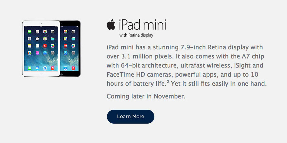 Learn More About the iPad mini with Retina display