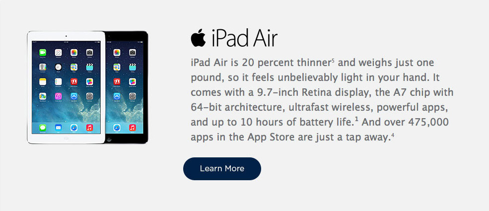 Learn More about the iPad Air