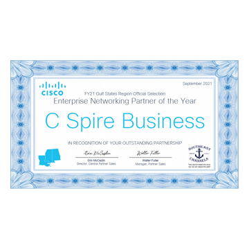 Cisco Enterprise Networking Partner of the Year for FY21 Gulf States Region