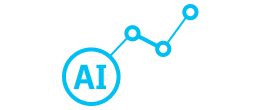 AI driven analytics icon