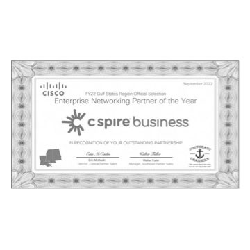 Cisco FY22 Gulf States Region Enterprise Networking Partner of the Year