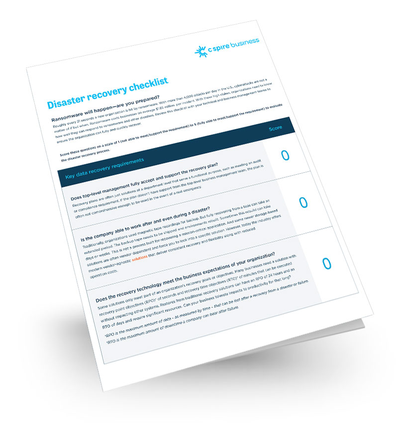 disaster recovery checklist