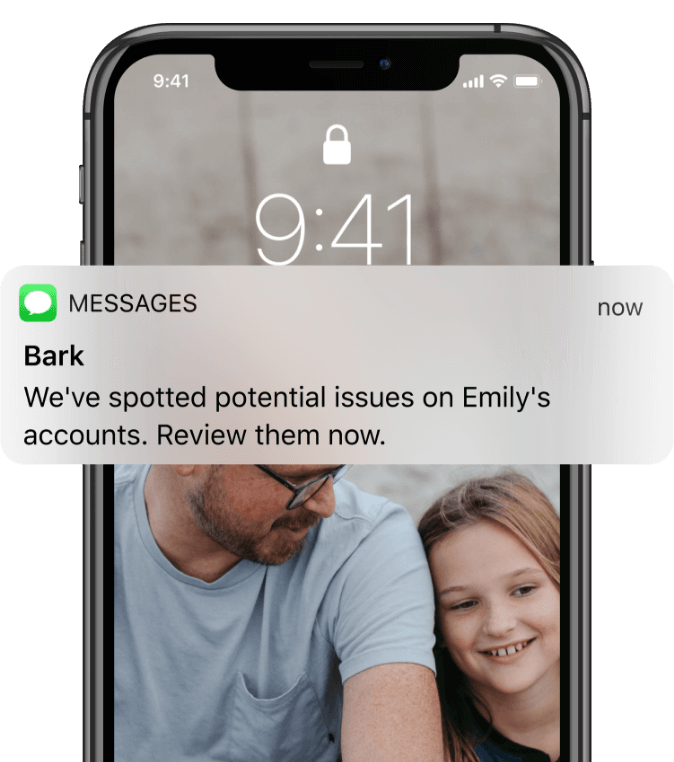 Bark text alert